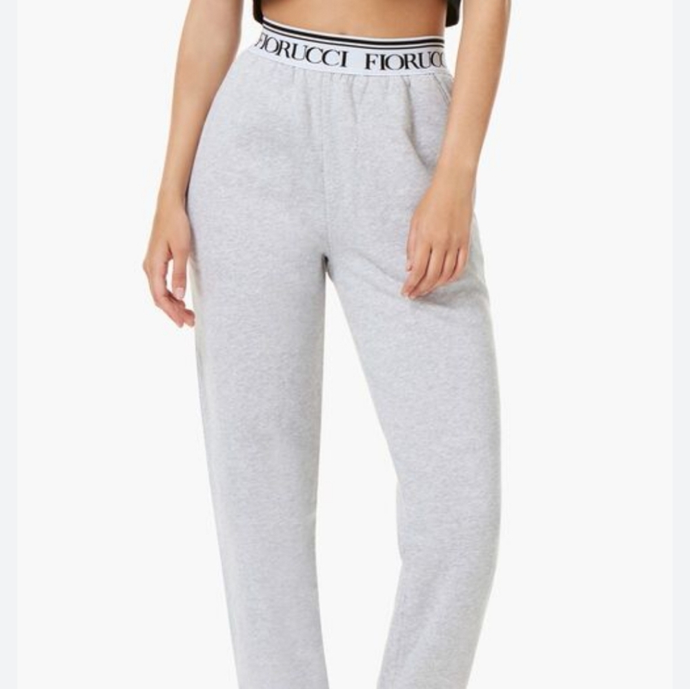 Fiorucci heavy fleece 💯 cotton sweatpants Italy Classic Hi Waisted Lounge  S